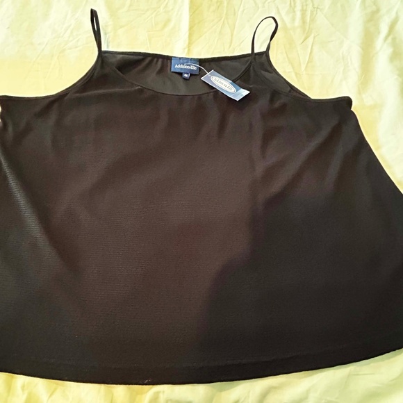 TANK TOP, GREAT FOR FORMAL EVENTS, BLACK, SIZE 4X, FULLY LINED, SPAGHETTI STRAPS - Picture 1 of 10